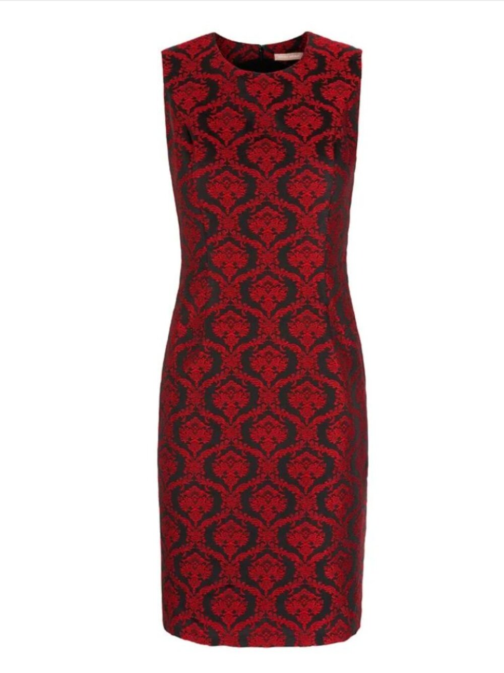 BANANA REPUBLIC x L’WREN SCOTT Red Black Jacquard Sheath Dress S